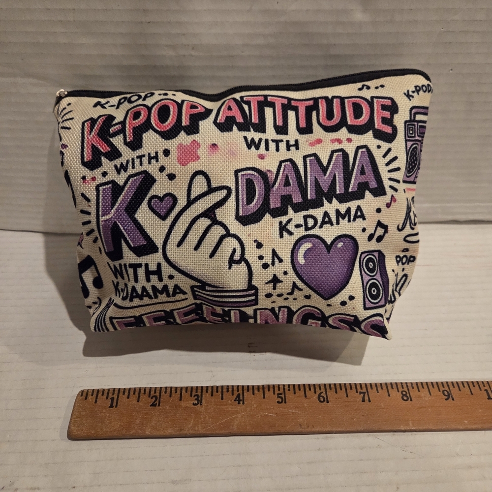 New K Pop Music Makeup Bag Cosmetic Travel .